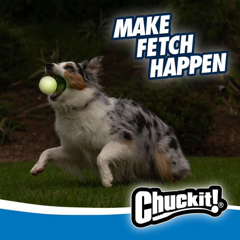 Chuckit! Glow in the Dark Bouncy Balls - Ball for Dogs, Chuckit Dog Toy, Max Glow Balls - Medium, 2.5 Inch Pack of 2 - Image 3